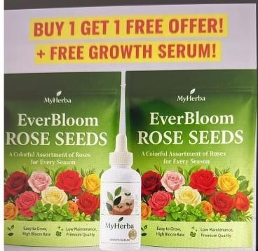 Rose seeds and Free Plant growth Serum Buy 1 Get 1 Free