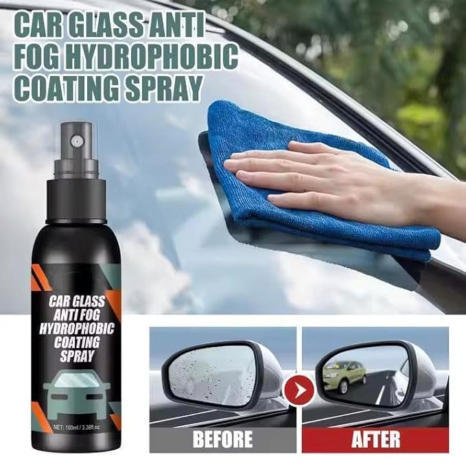 Car Glass Anti- Fog Hydrophobic Coating 300ML Pack of 3