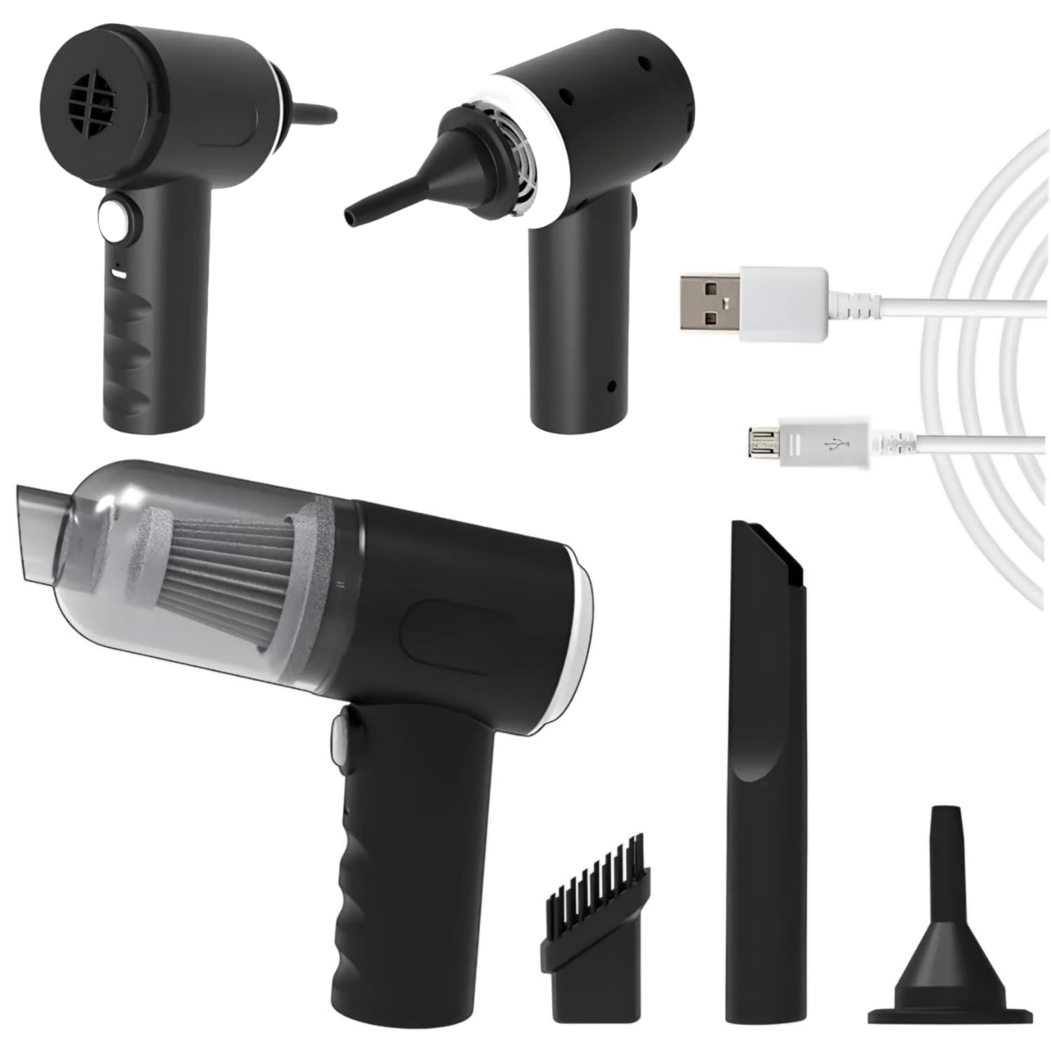 2 in 1 Vacuum Cleaner-Handheld Vacuum Car Cleaner- Wireless Rechargeable