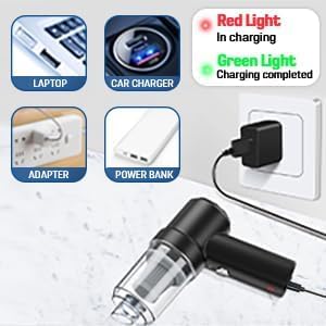 2 in 1 Vacuum Cleaner-Handheld Vacuum Car Cleaner- Wireless Rechargeable