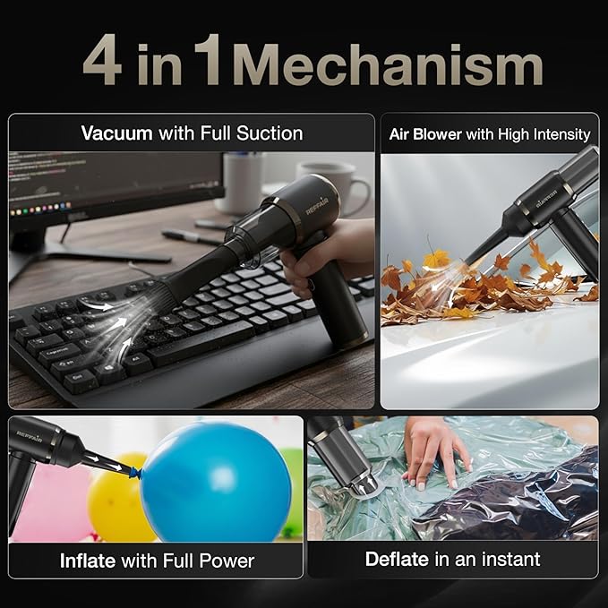 2 in 1 Vacuum Cleaner-Handheld Vacuum Car Cleaner- Wireless Rechargeable